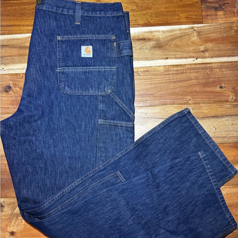 NWOT Carhartt Men's Relaxed Fit Dark Blue Jeans